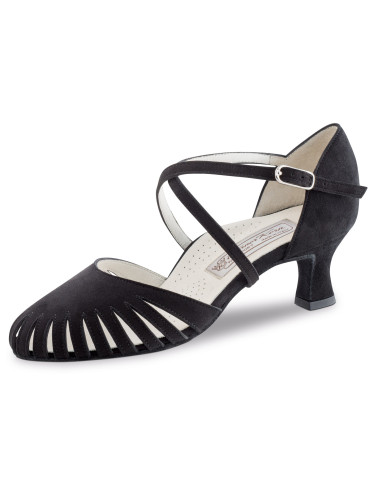 Murielle Werner Kern - Chaussures de danse fermée et bride croisée en nubuck noir