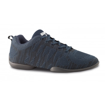 Suny - Basket pour homme bi-semelle en tricot mesh et coloris bleu et noir