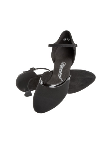 049 Diamant - Chaussures de danse fermées en synthétique noir à talons 5cm