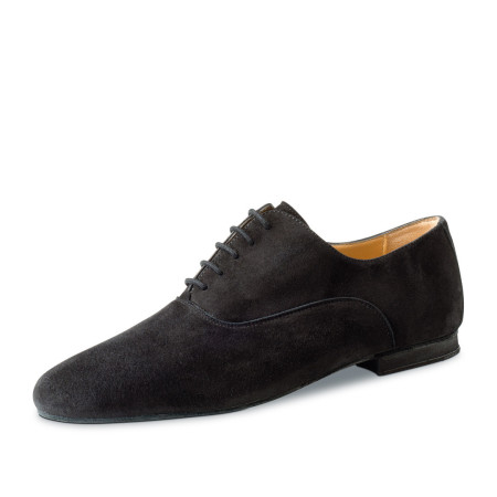 Men's dance shoes in very flexible black suede - Werner Kern