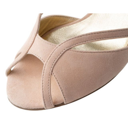 Chaussures de danse en daim beige - Ornella LS - Nueva Epoca