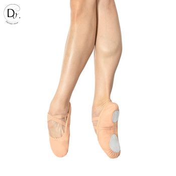 Demi-pointes en cuir à bi-semelle - Emy - Dansez-vous