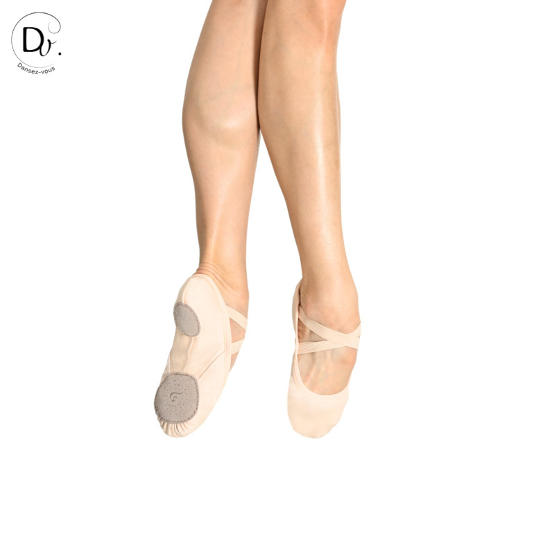 Demi-pointes stretch, bi semelle - Lila - Dansez-vous
