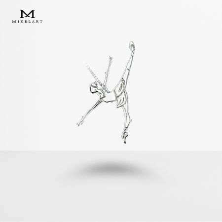 Pendantif danseuse grand penché violet