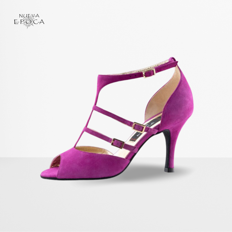 Chaussure de danse en daim chèvre fuchsia - Filia - Nueva Epoca