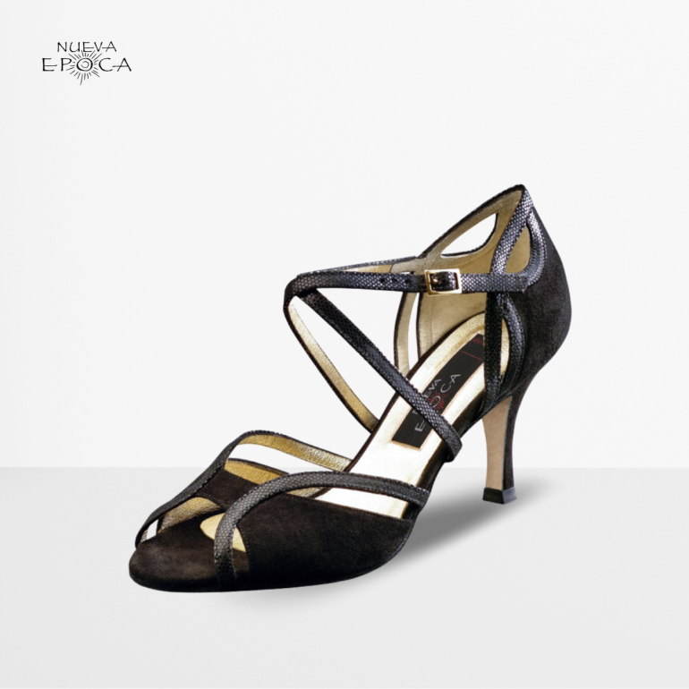 Chaussures de danse en daim noir - Shakira LS - Nueva Epoca