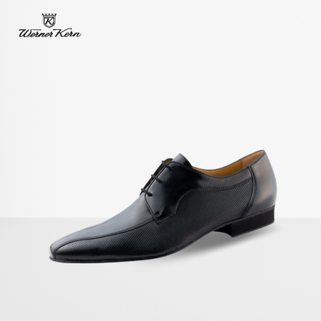 28031 - Chaussures de danse pour homme en cuir noir perforé sur les côtés - Werner Kern