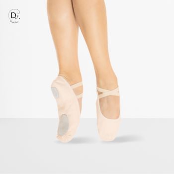 Demi-pointes sans cordon de serrage en toile et bi-semelle - Nina - Dansez-vous