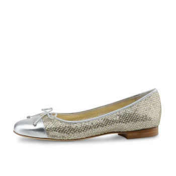 Ballerines en brocart argenté - Fay - Werner Kern