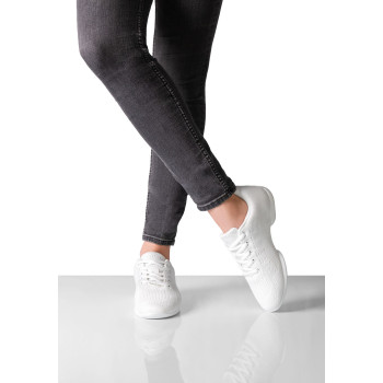 Baskets en tricot blanc - Werner Kern