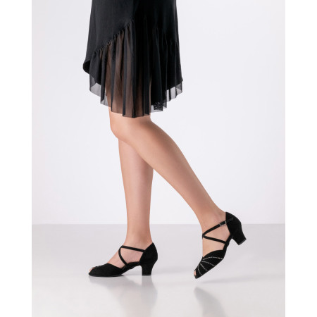 Talons de danse élégants en cuir velours noir - Sonia - Werner Kern